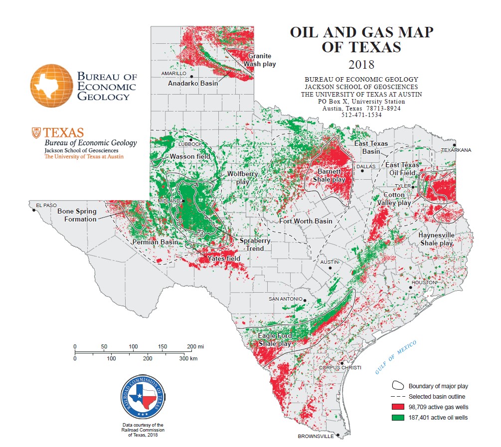 Texas Oil Fields Map